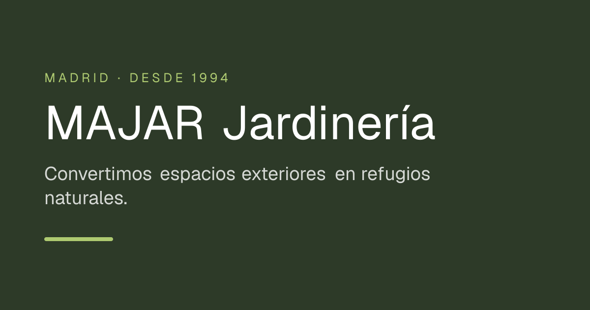 MAJAR Jardinería · Jardinería profesional en Madrid
